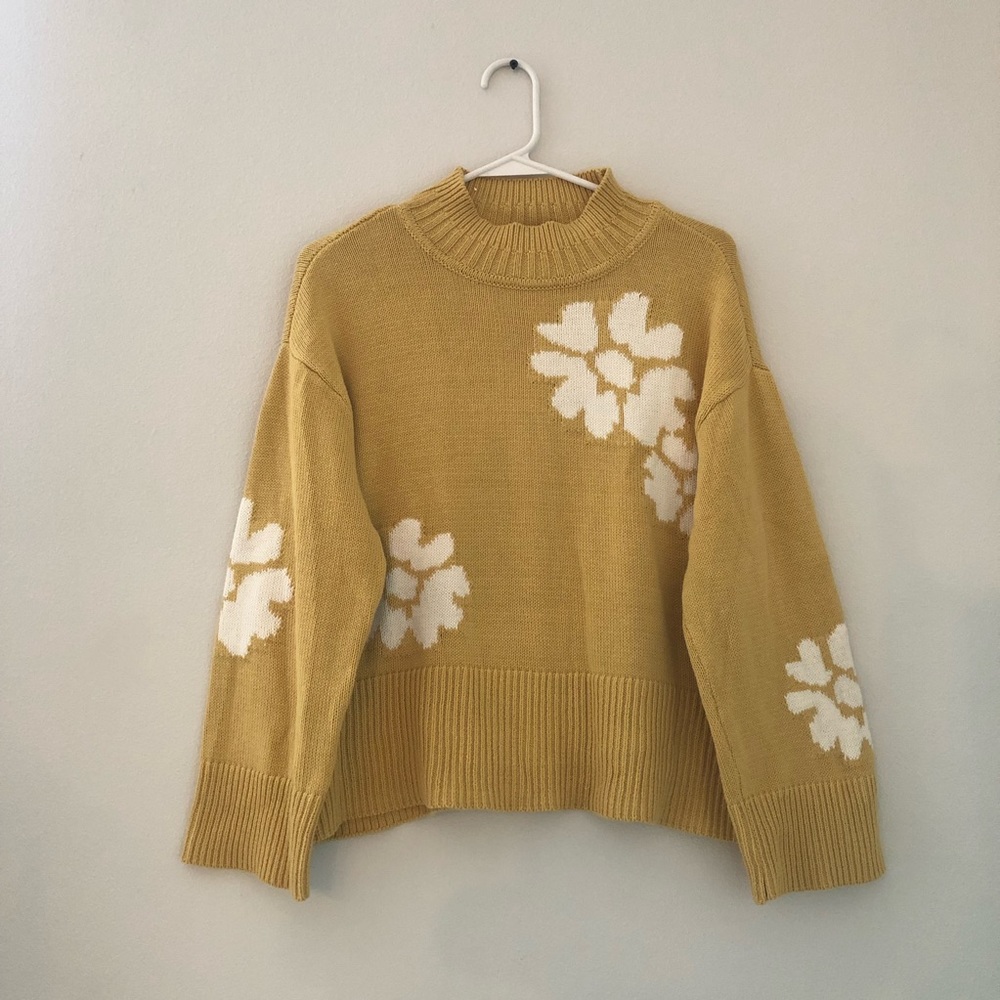 Free Assembly Women’s Mock Neck Sweater with Long Sleeves